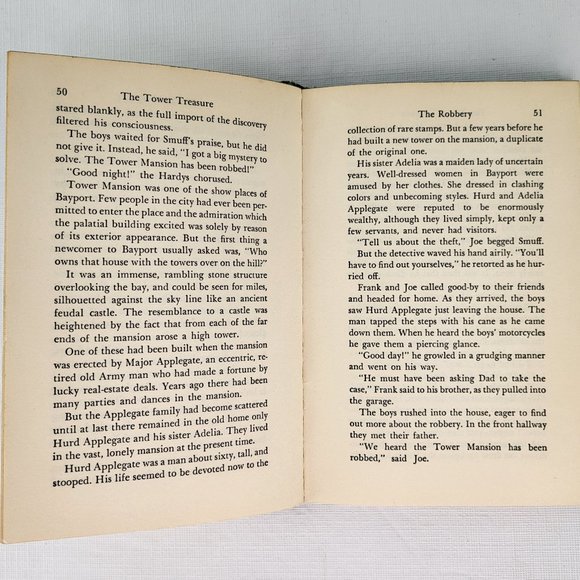 The Tower Treasure Hardy Boys Mystery Series Book HB # 1 Franklin Dixon 1959 VTG - Picture 12 of 16